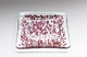 Clear with red flakes square plate